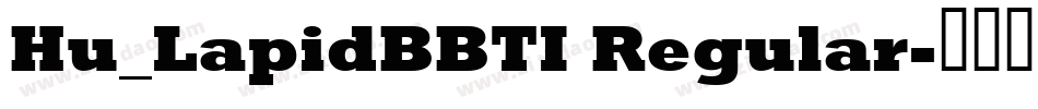 Hu_LapidBBTI Regular字体转换